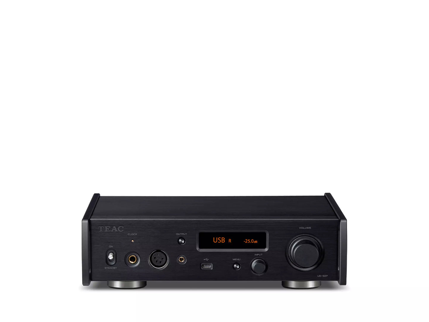 TEAC UD-507 USB-DAC und Kopfhörerverstärker für hochauflösende digitale Audiowiedergabe in HiFi-Qualität.