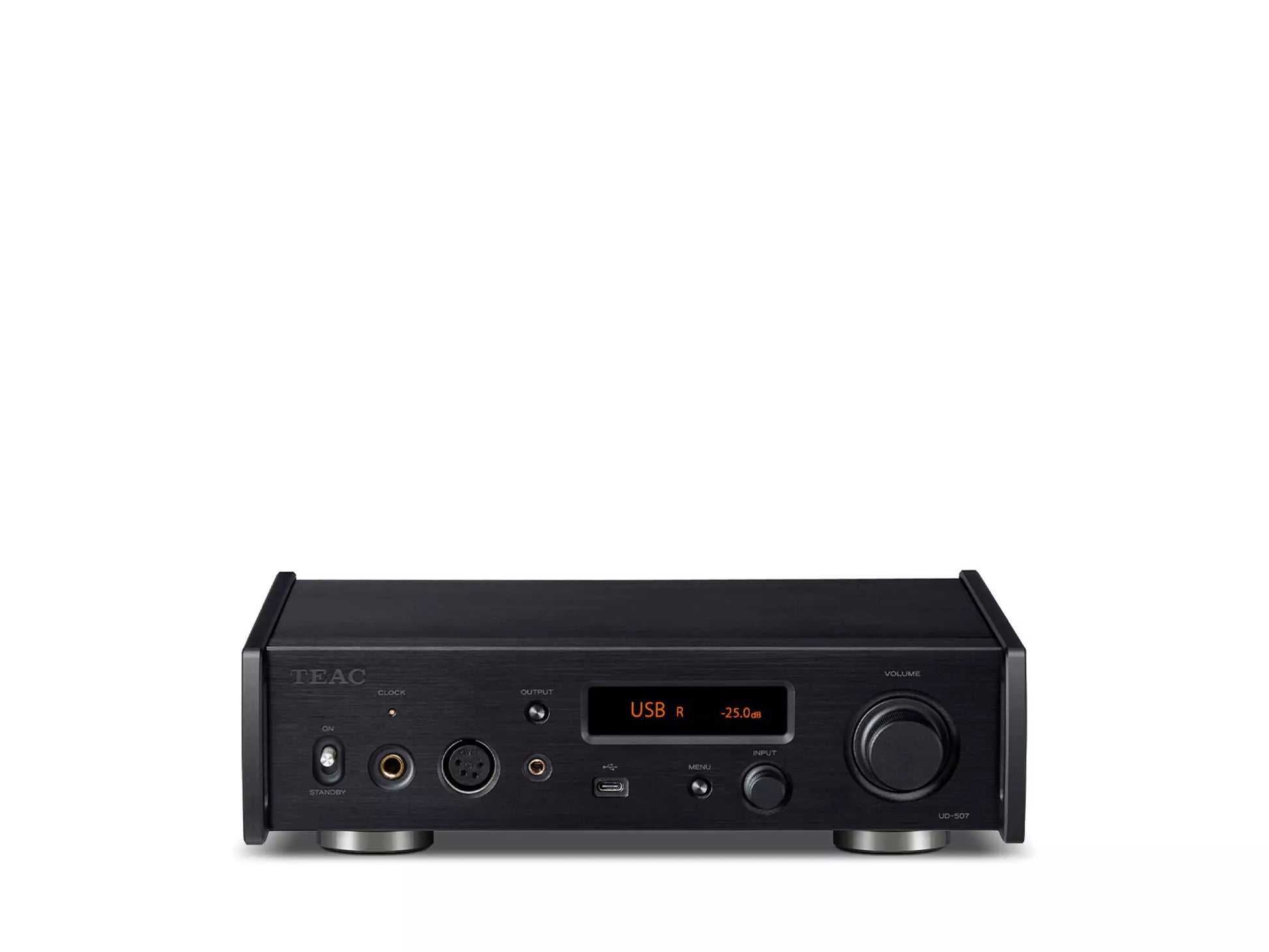 TEAC UD-507 USB-DAC und Kopfhörerverstärker für hochauflösende digitale Audiowiedergabe in HiFi-Qualität.