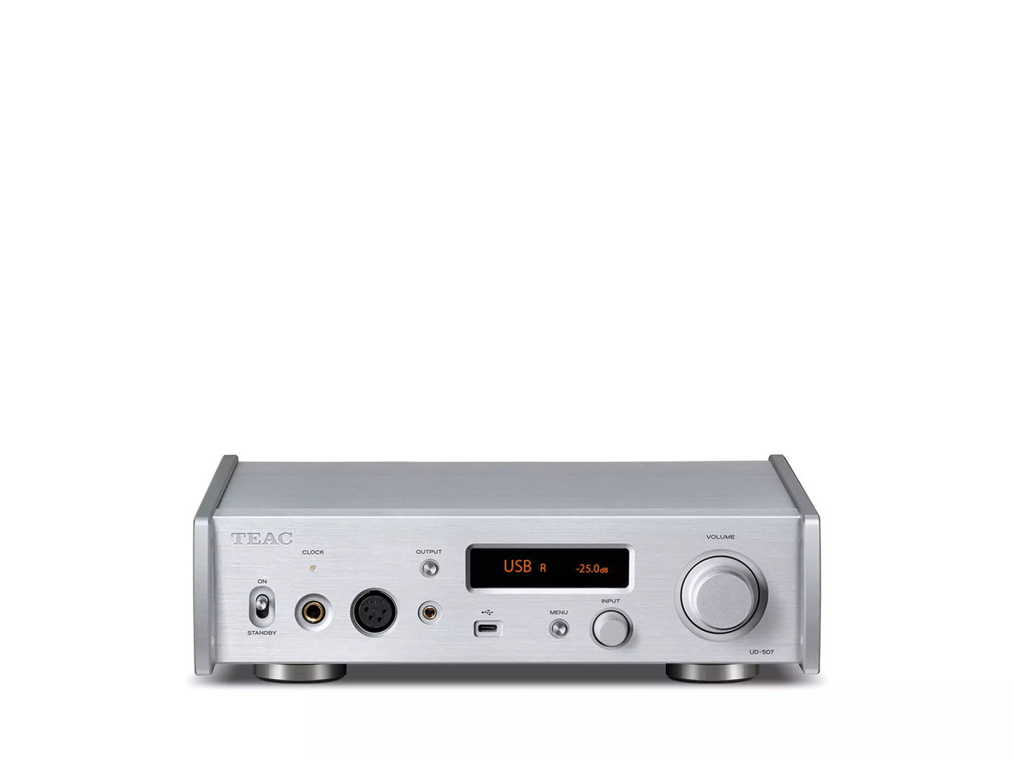 TEAC UD-507 USB-DAC und Kopfhörerverstärker für hochauflösende digitale Audiowiedergabe in HiFi-Qualität.